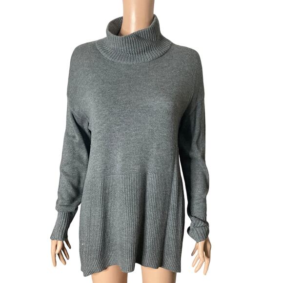 Loft Lounge Sweater Womens Medium Ribbed Womens Gray Size Medium - Picture 13 of 13